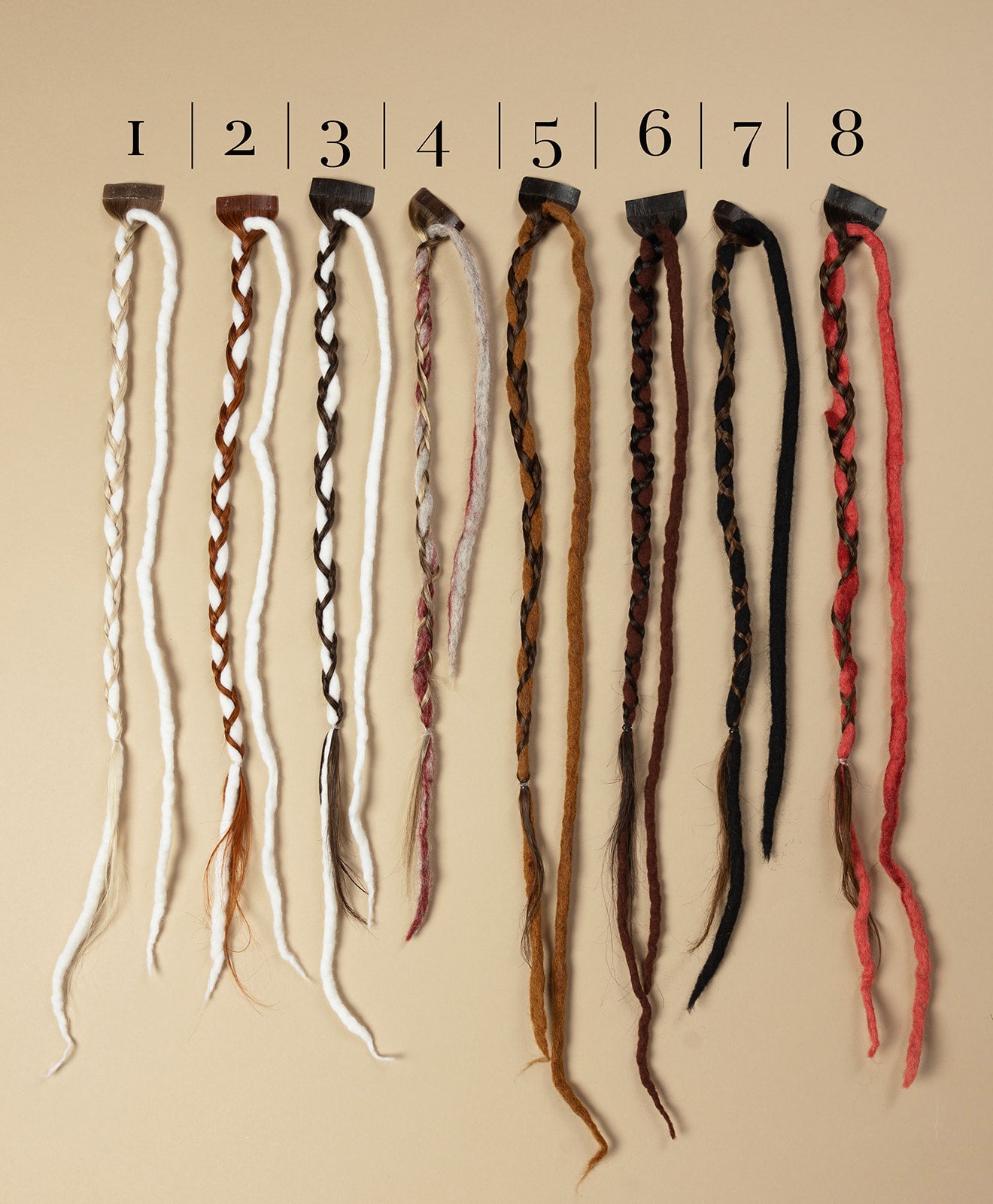 Wool fashion dreads dreadlock extensions